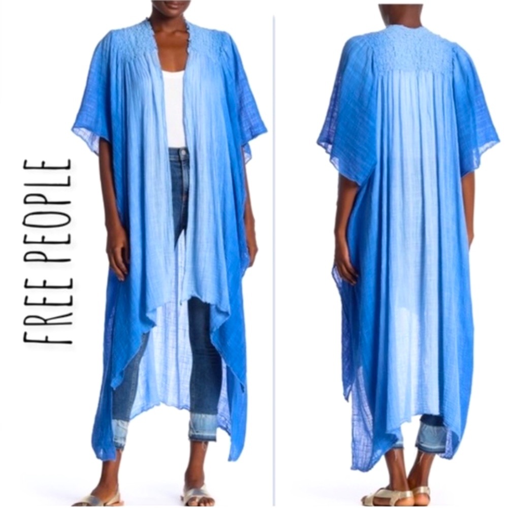 Free People Dip Dye Tie Dye  Kimono